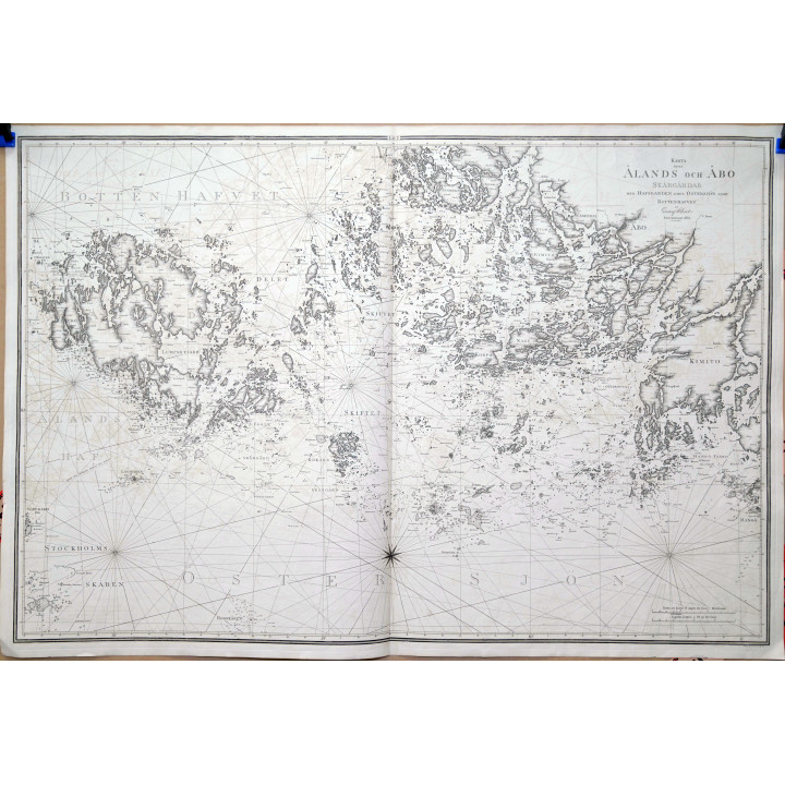 Klint, G. af. Karta öfver Ålands och Åbo skärgårdar med hafsbanden emot Östersjön samt Bottenhafvet. 1833.