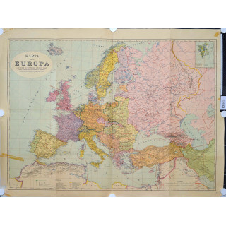 De Geer. Karta över Europa. 1939.