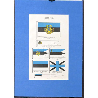 Flags of Estonia from 1930's. 1930c.