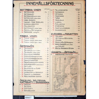 Calogue of Swedish Sea Charts on a broad-sheet. 1918.