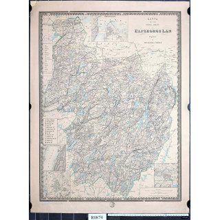 Karta öfver södra delen af Elfsborgs län. 1860.