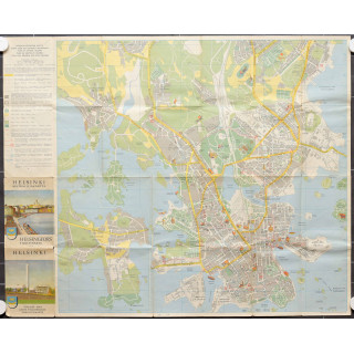 Helsinki. Matkailijakartta. 1955