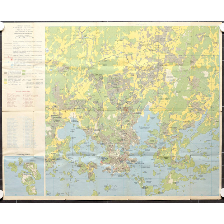 Helsinki. Matkailijakartta. 1955