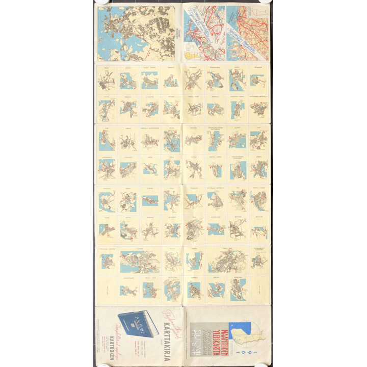 Maanteiden yleiskartta. 1:1 500 000. Suomi. 1961