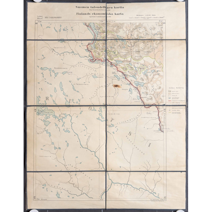 Kilpisjärvi. Suomen taloudellinen kartta XIX:2. 1929