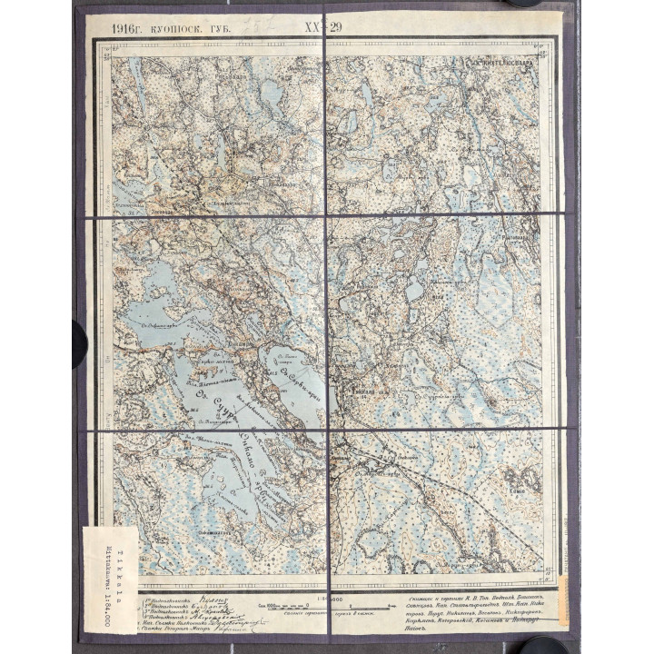 Onkamo. Topografinen kartta 1:84 000. Lehti Xxc-29. 1916